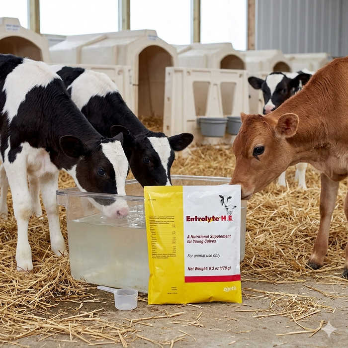 Zoetis Entrolyte H.E. Electrolyte Supplement for Young Calves 178g