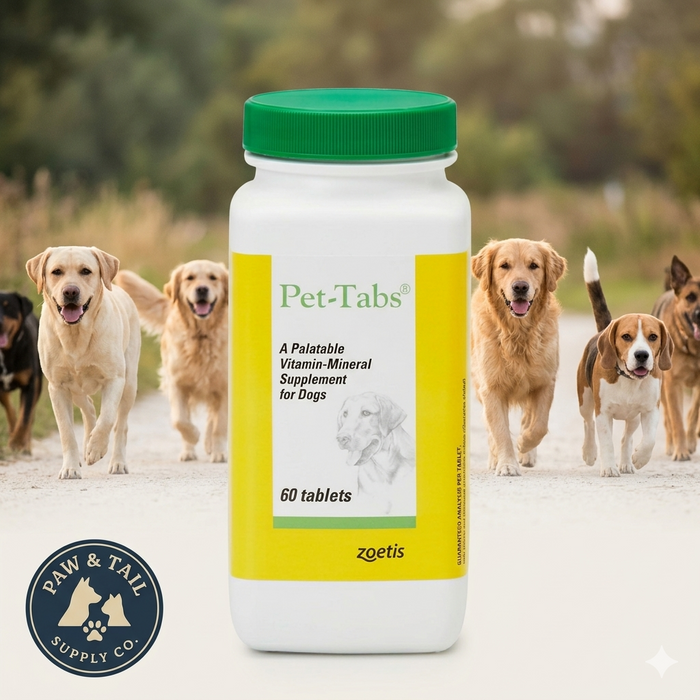 Zoetis Pet-Tabs Dog Multivitamin 60 Count Chewable Tablets Liver Flavor USA