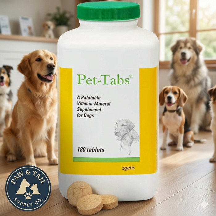 Zoetis Pet-Tabs Multivitamin Mineral Supplement Dogs Chewable 180 Count