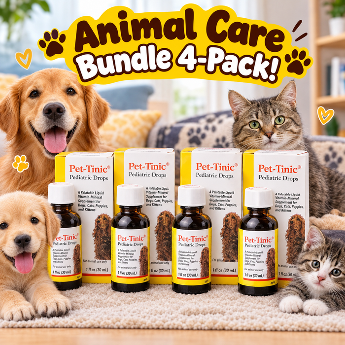 Zoetis Pet-Tinic Liquid Vitamin-Mineral Supplement for Pets 1 oz. 4-Pack EXP 9/26