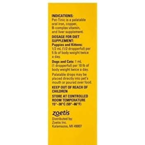 Zoetis Pet-Tinic Liquid Vitamin-Mineral Supplement for Pets 1 oz. 4-Pack EXP 9/26