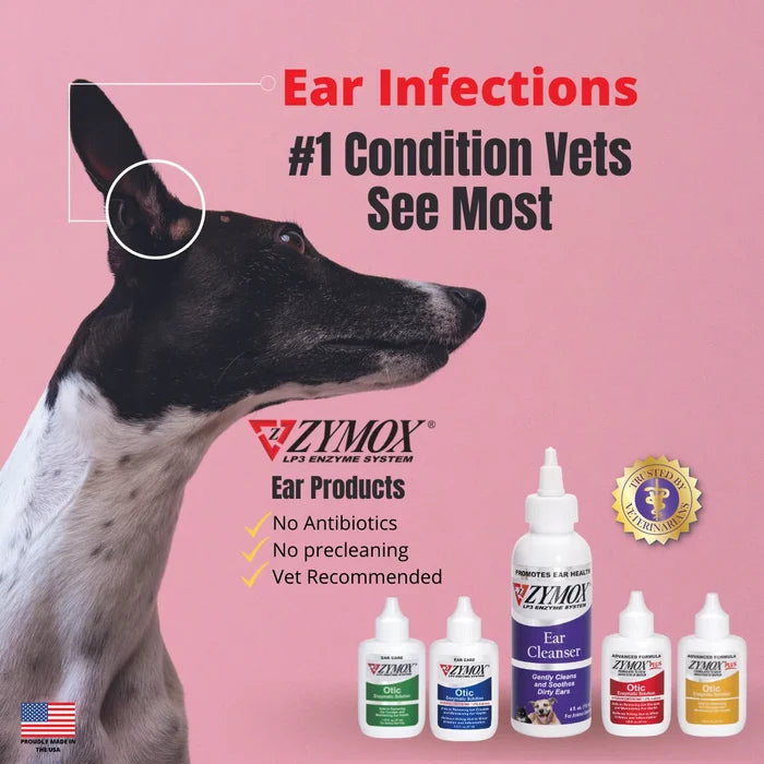 Zymox Enzymatic Ear Cleanser LP3 Enzyme Ear Cleaner for Dogs & Cats 4 oz.